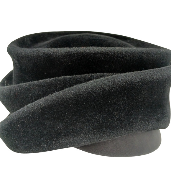 \hanson Body Women’s Faux Fur Black Fluffy Headdress Pill Hat Made in France - Picture 8 of 14